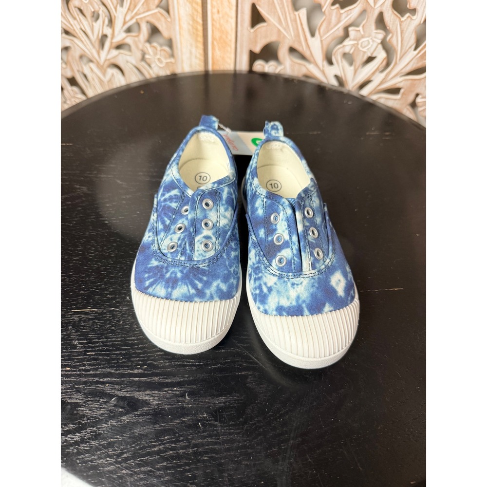 Cat & Jack Parker Kids Blue Tie Dye Slip On Canvas Sneakers Shoes Size 10 NEW
